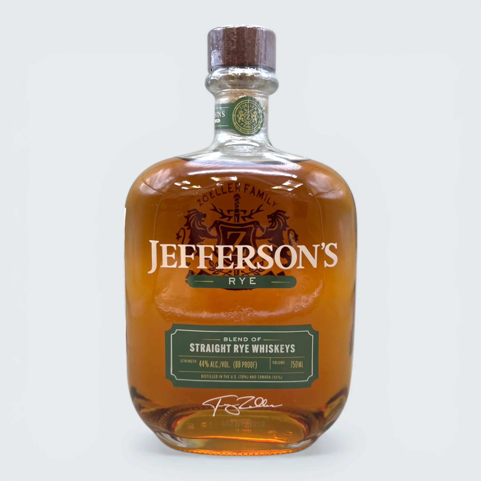 Jeffersons Straight Rye (750ml)