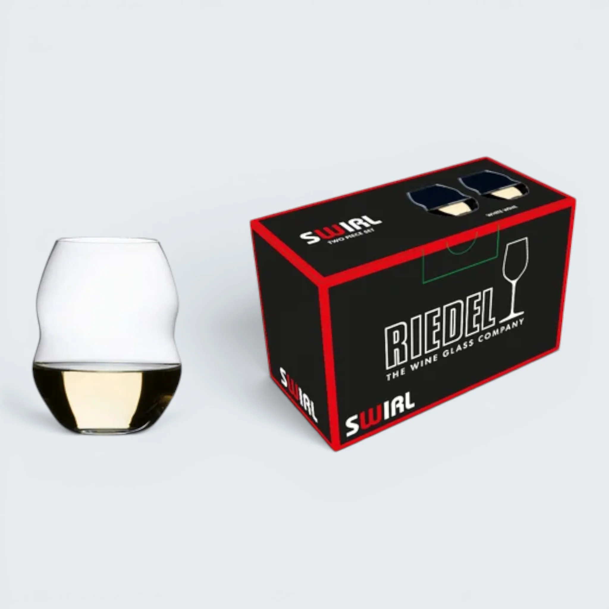 Riedel Swirl White Wine 2pk Stemless Glasses