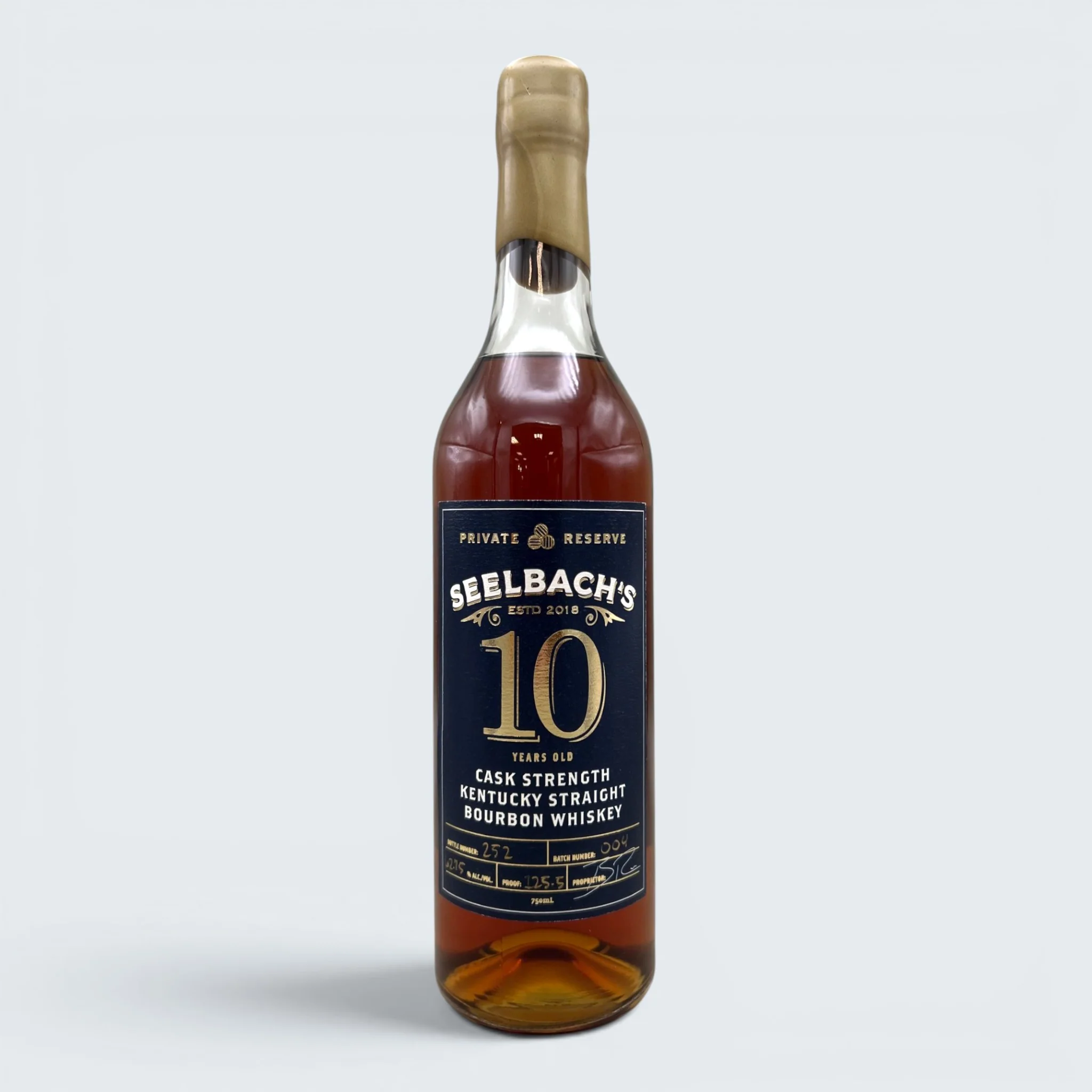 Seelbach's Private Reserve 10 Year Unfinished Bourbon 125.5 Proof (750ml)