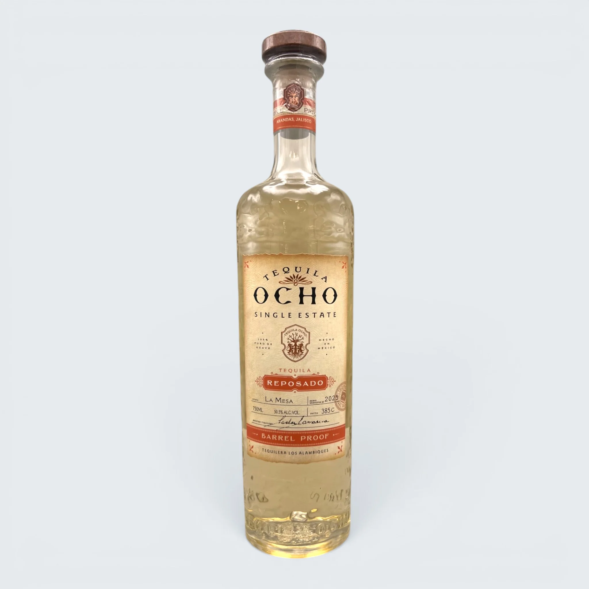 Tequila Ocho Barrel Proof Reposado (750ml)